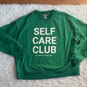 H&M Green Crewneck Sweater - Self Care Club